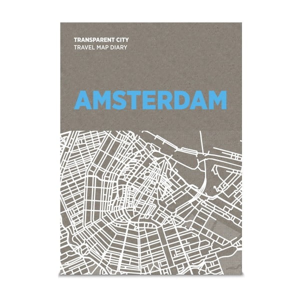 Transparent City Amsterdam írható térkép - Palomar