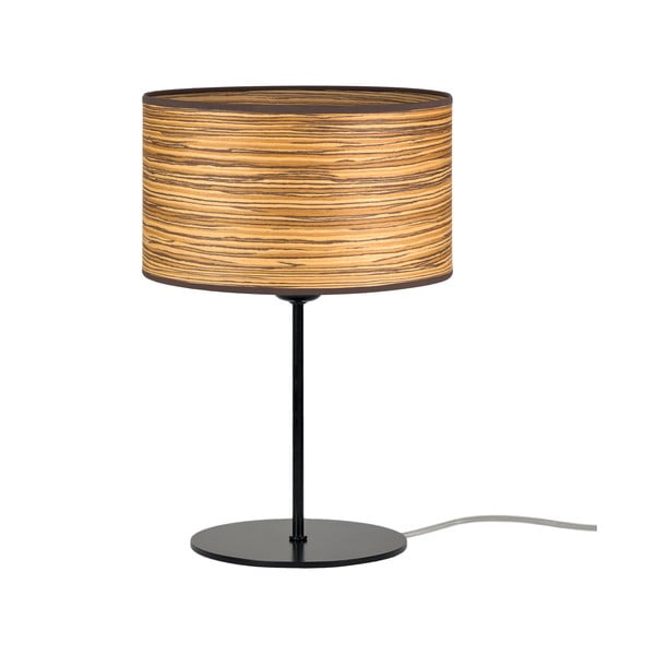 Ocho S barna asztali lámpa fafurnérból, ⌀ 25 cm - Bulb Attack