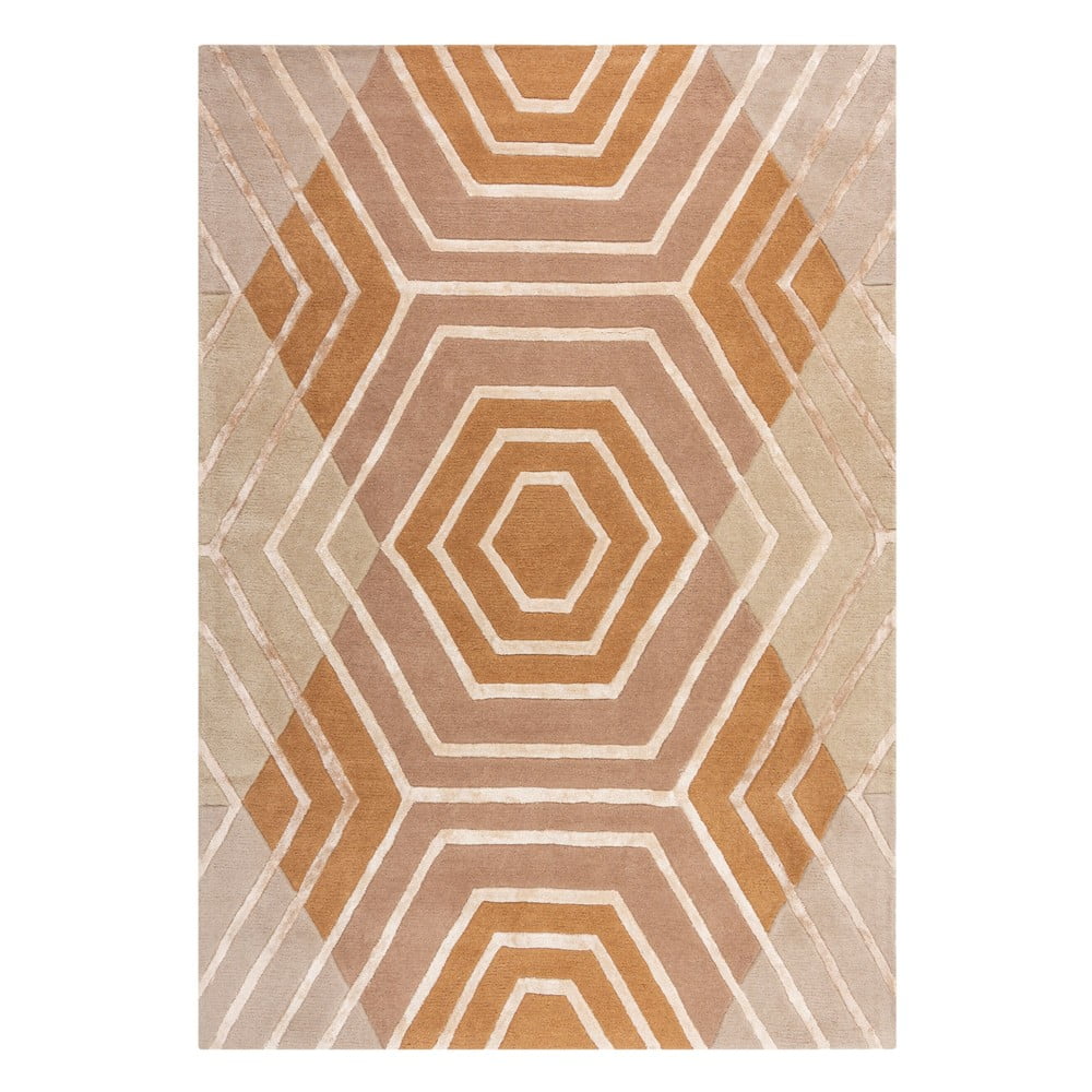 Harlow bézs gyapjú szőnyeg, 160 x 230 cm - flair rugs
