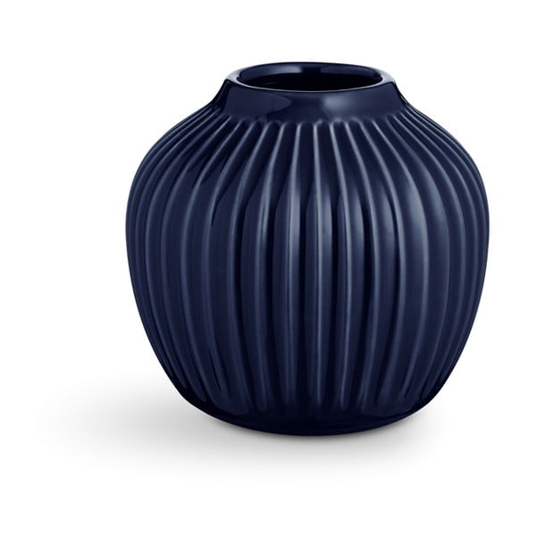 Hammershoi sötétkék agyagkerámia váza, magasság 12,5 cm - Kähler Design
