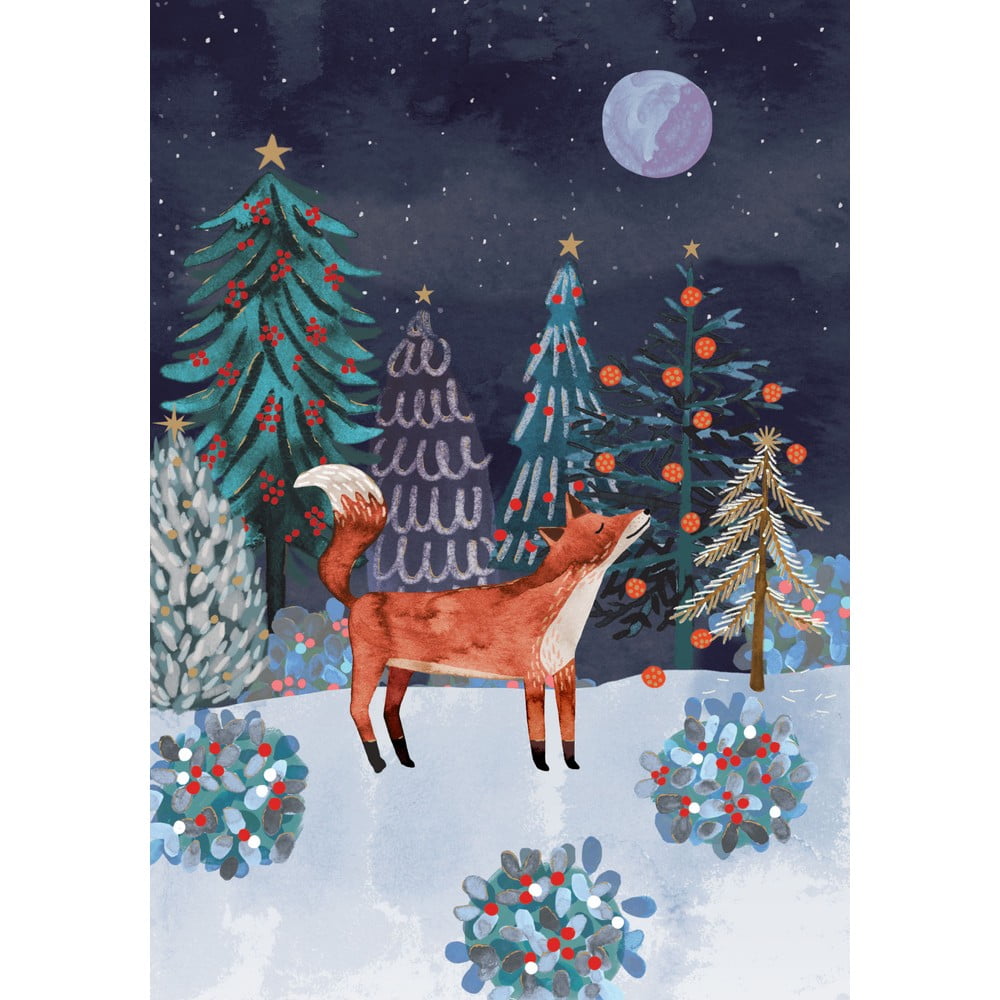 Üdvözlőlap szett 5 db-os karácsonyi mintával Lodestar – Roger la Borde