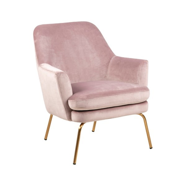 Chisa rózsaszín bársony fotel - Actona