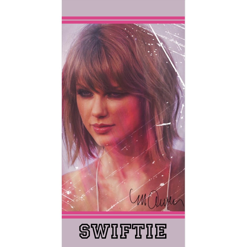 Rózsaszín pamut gyerek fürdőlepedő 70x140 cm Swiftie – Jerry Fabrics
