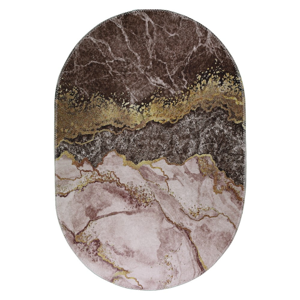 Barna-aranyszínű mosható szőnyeg 60x100 cm – Vitaus