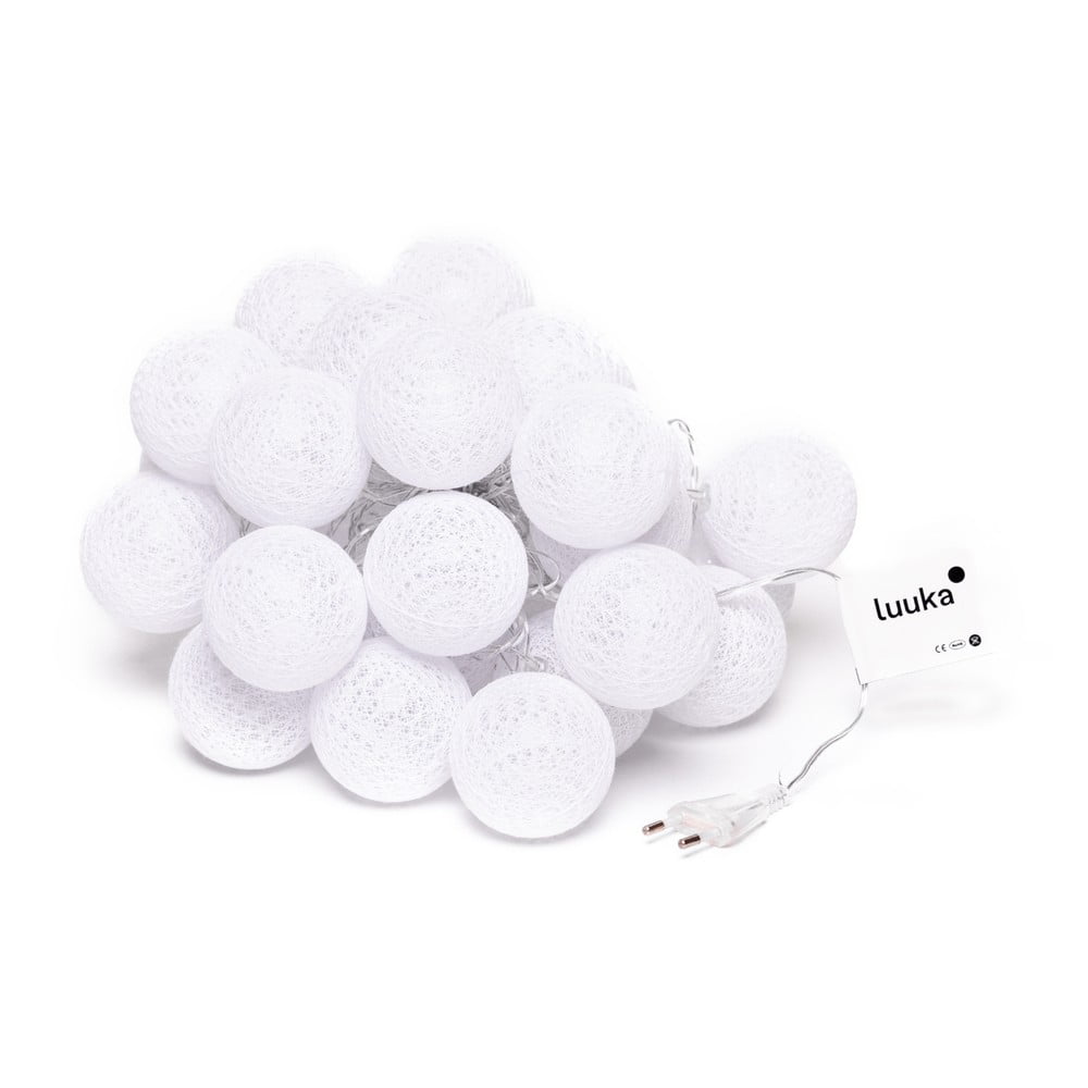 Fehér LED fényfüzér 30 gömbbel - Bonami Essentials