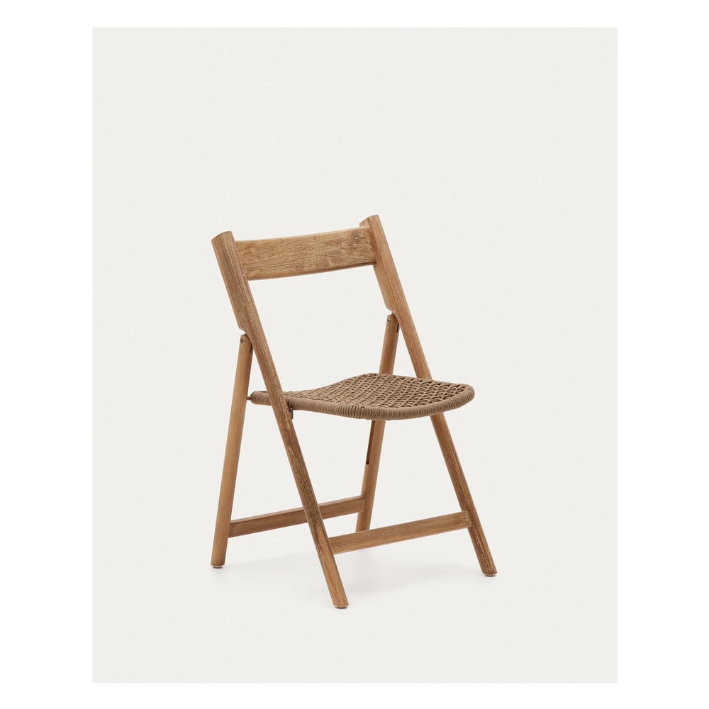 Barna-natúr színű tömörfa kerti szék dandara – kave home