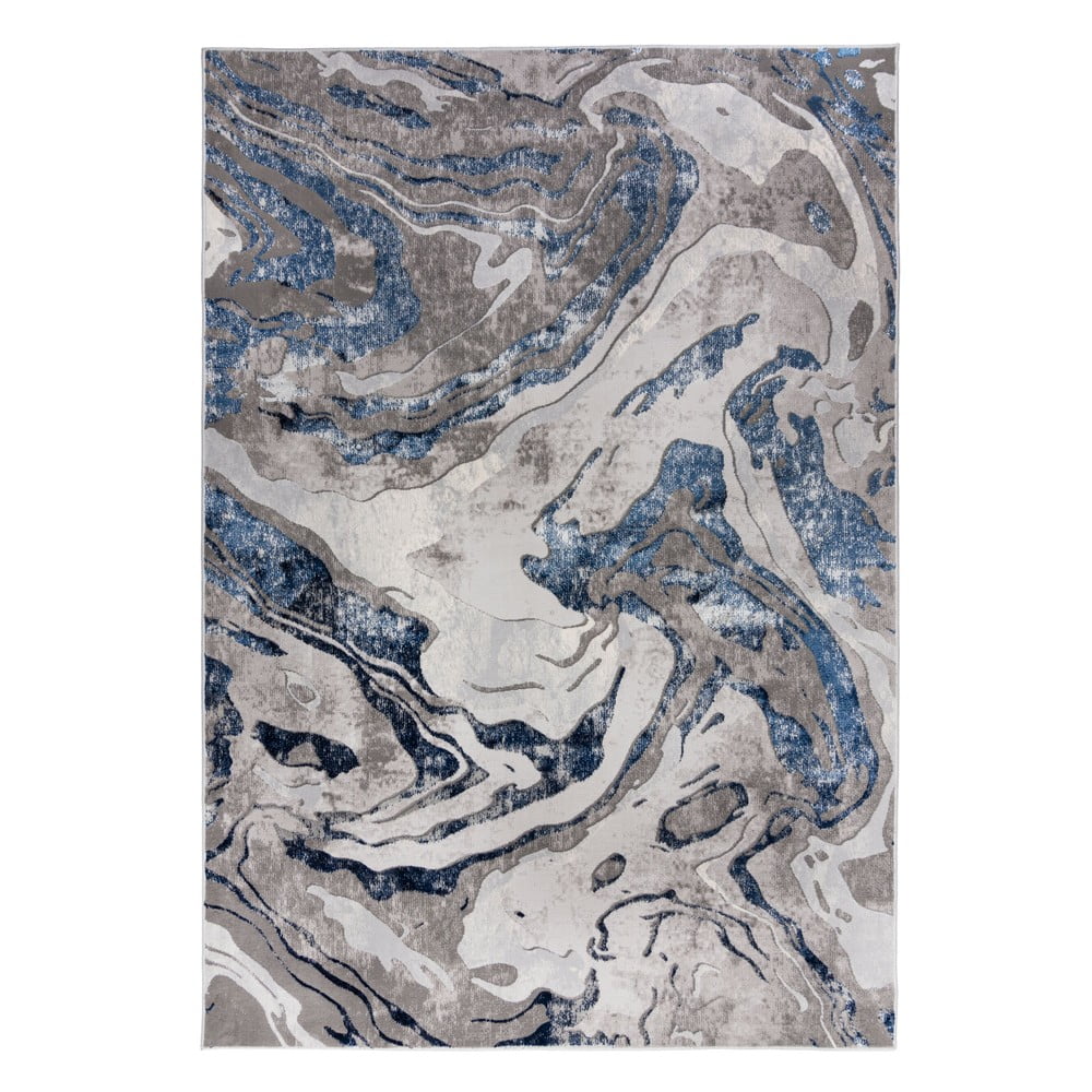 Marbled kék-szürke szőnyeg, 200 x 290 cm - flair rugs