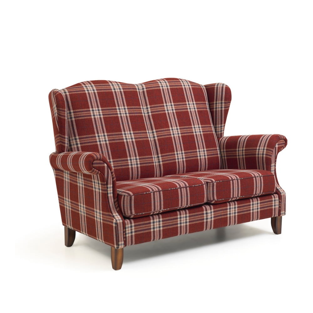 Verita piros kockás kanapé, 156 cm - Max Winzer