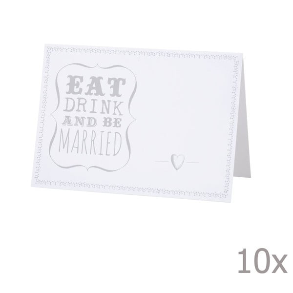 Be Married esküvői ültetőkártyák, 10 db