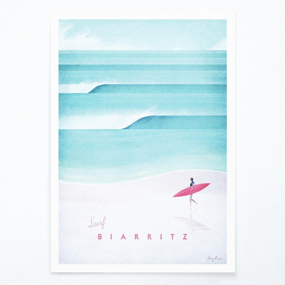 Poszter Biarritz, 30x40 cm - Travelposter