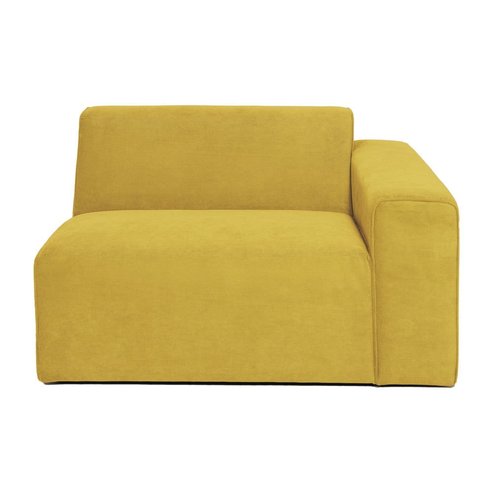 Sting sárga kordbársony kanapé modul, jobb oldali - scandic