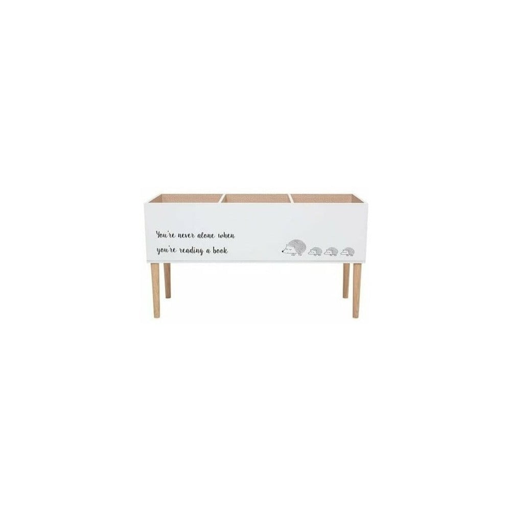 Fehér gyerek könyvespolc 90x50 cm salam – bloomingville mini