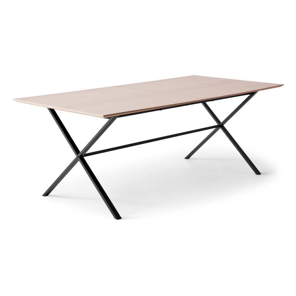 Bővíthető étkezőasztal tölgyfa dekoros asztallappal és hosszabbító asztallappal 100x210 cm Meza – Hammel Furniture