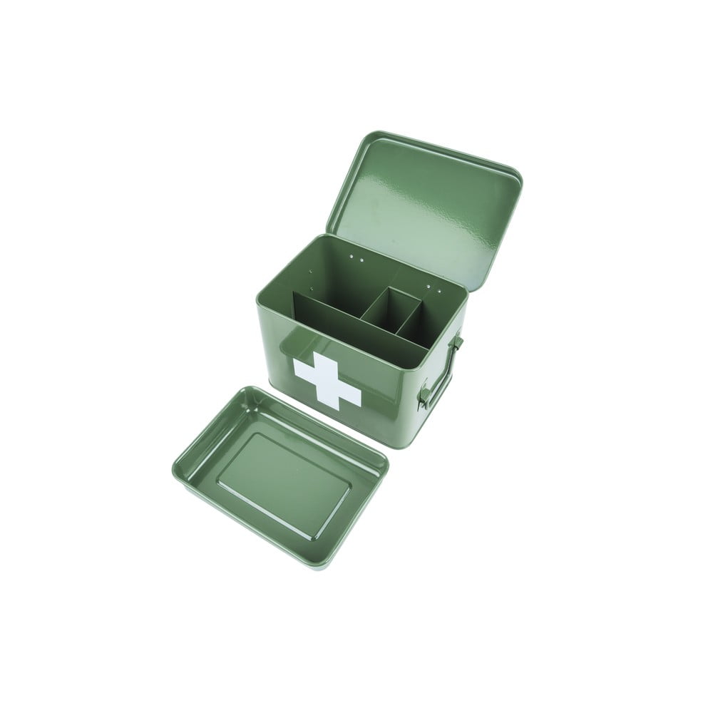 White Cross zöld fém elsősegély doboz - PT LIVING