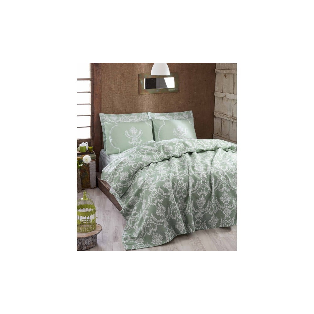 Pure Water Green könnyű ágytakaró, 200 x 235 cm