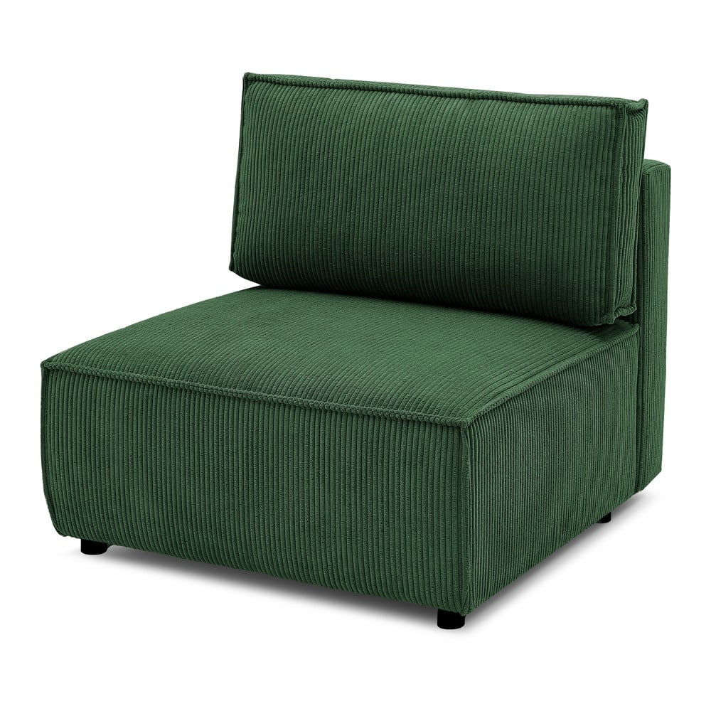 Zöld kordbársony kanapé modul (középső rész) nihad modular – bobochic paris