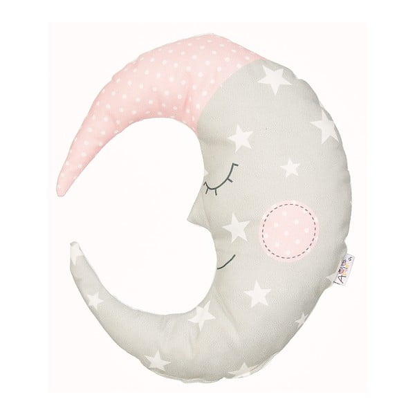 Pillow Toy Moon bézses rózsaszín pamutkeverék gyerekpárna, 30 x 33 cm - Mike & Co. NEW YORK