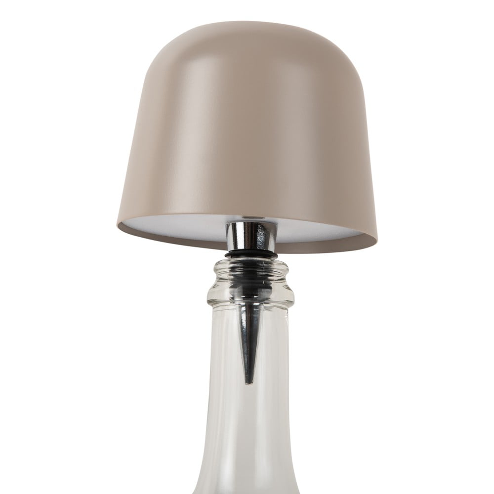 Bézs LED asztali lámpa üvegre, fém búrával (magasság 13 cm) Cone Hat LED – Leitmotiv