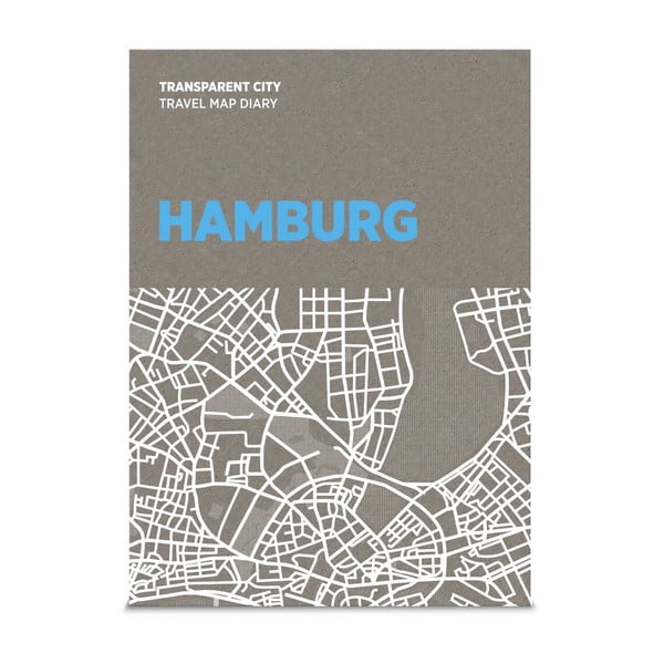 Transparent City Hamburg írható térkép - Palomar