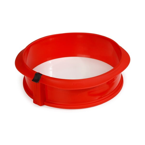 Szétnyitható piros szilikon tortasütő forma, ⌀ 23 cm - Lékué