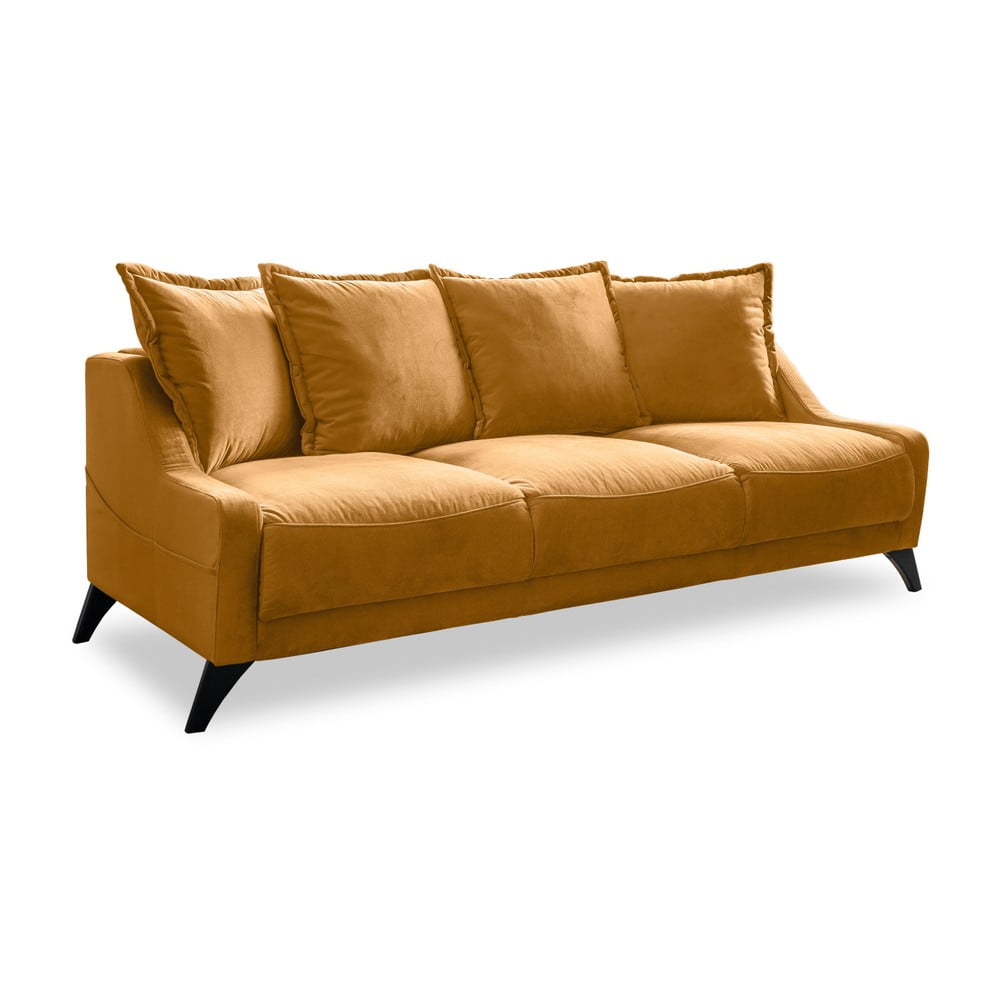 Royal rose mustársárga bársony kanapé - miuform