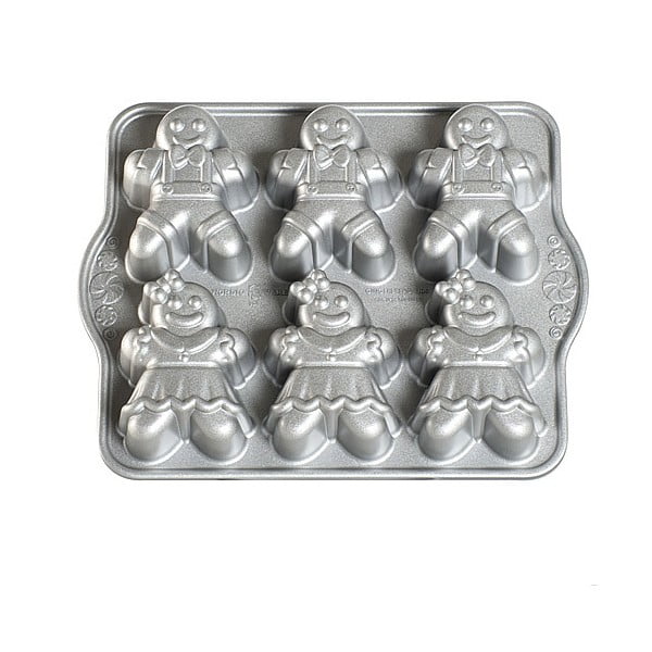 Girls And Boys ezüstszínű sütőforma 6 süteményhez, 500 ml - Nordic Ware