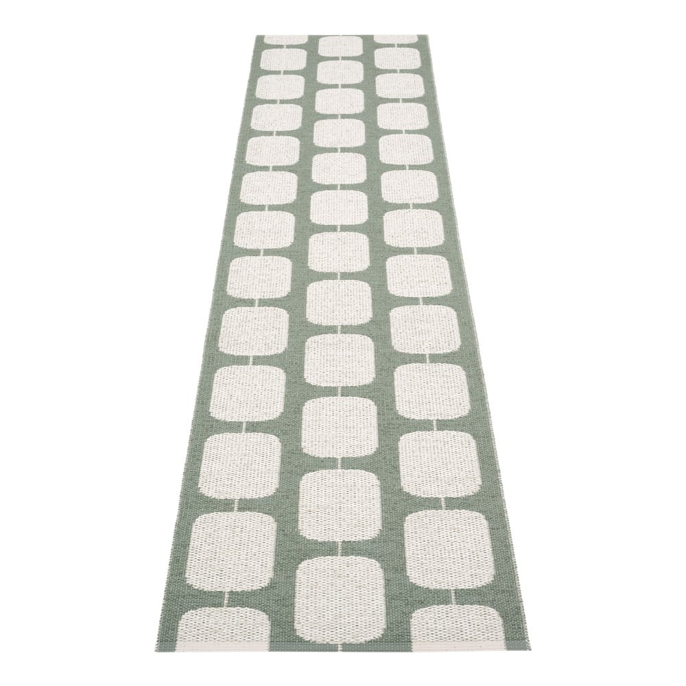 Zöld-krémszínű kültéri-beltéri futószőnyeg 70x300 cm Sten Army – Pappelina