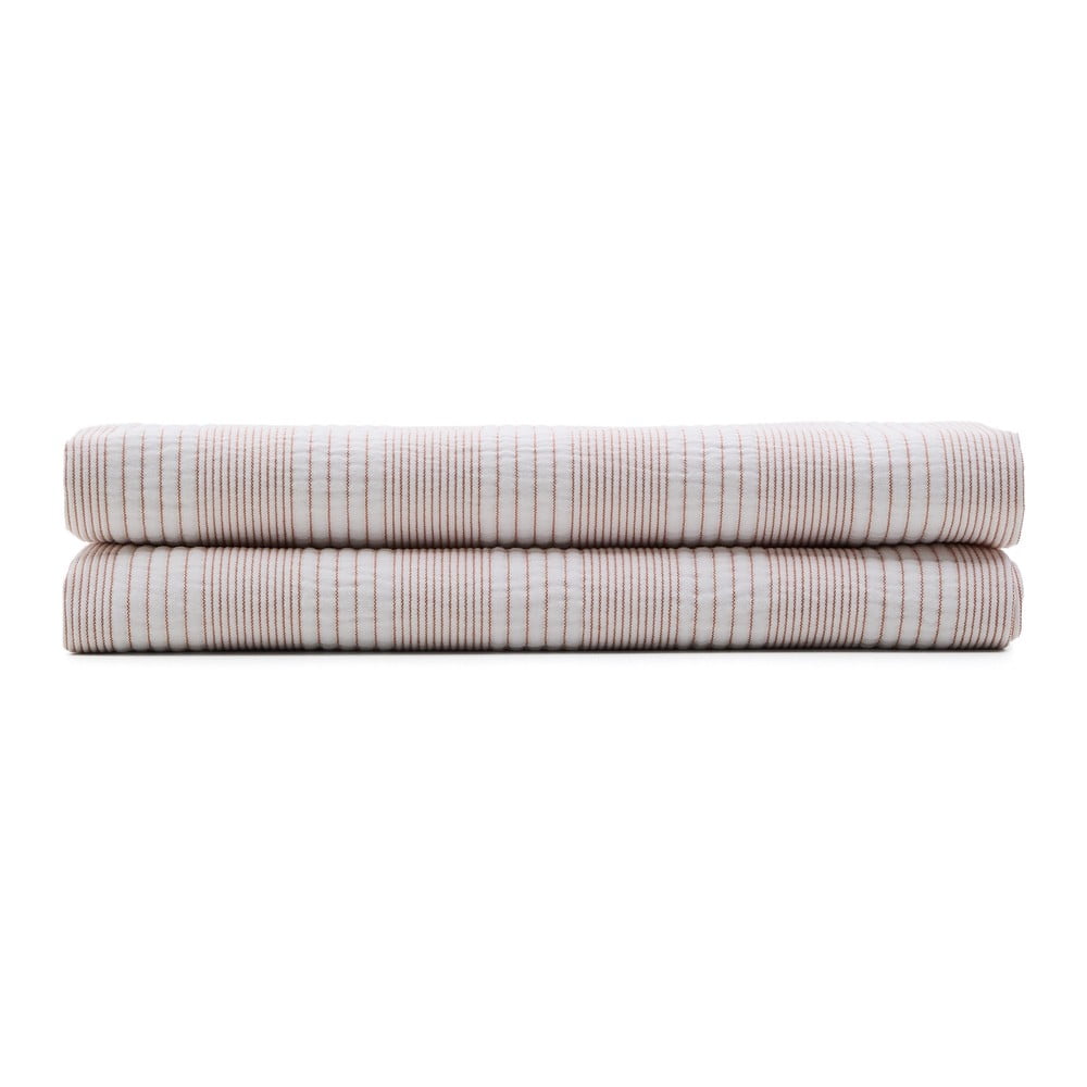 Piros-fehér pamut steppelt ágytakaró 240x260 cm Macie – Kave Home