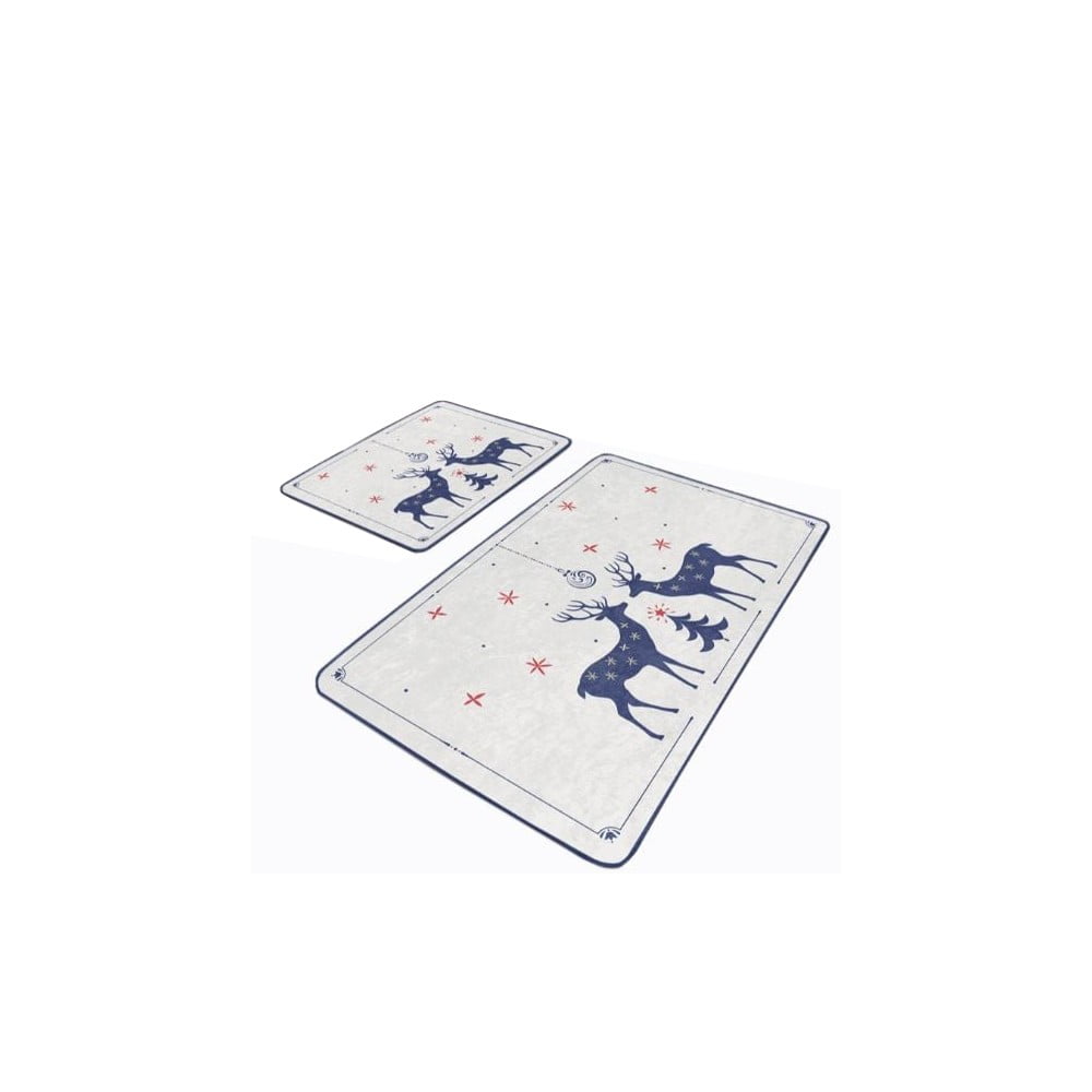 Krémszínű fürdőszobai kilépő szett 2 db-os 60x100 cm – Mila Home