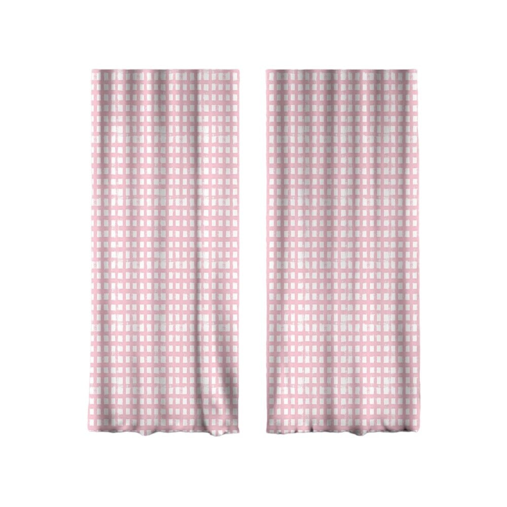 Fehér-rózsaszín függöny szett 2 db-os 140x260 cm – Mila Home