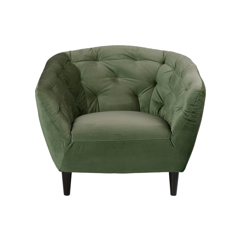 Ria zöld bársony fotel - actona