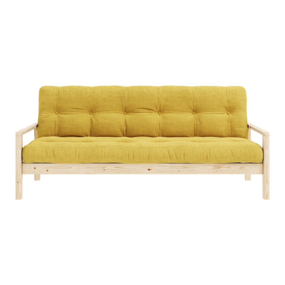 Sárga kinyitható kanapé 205 cm knob – karup design
