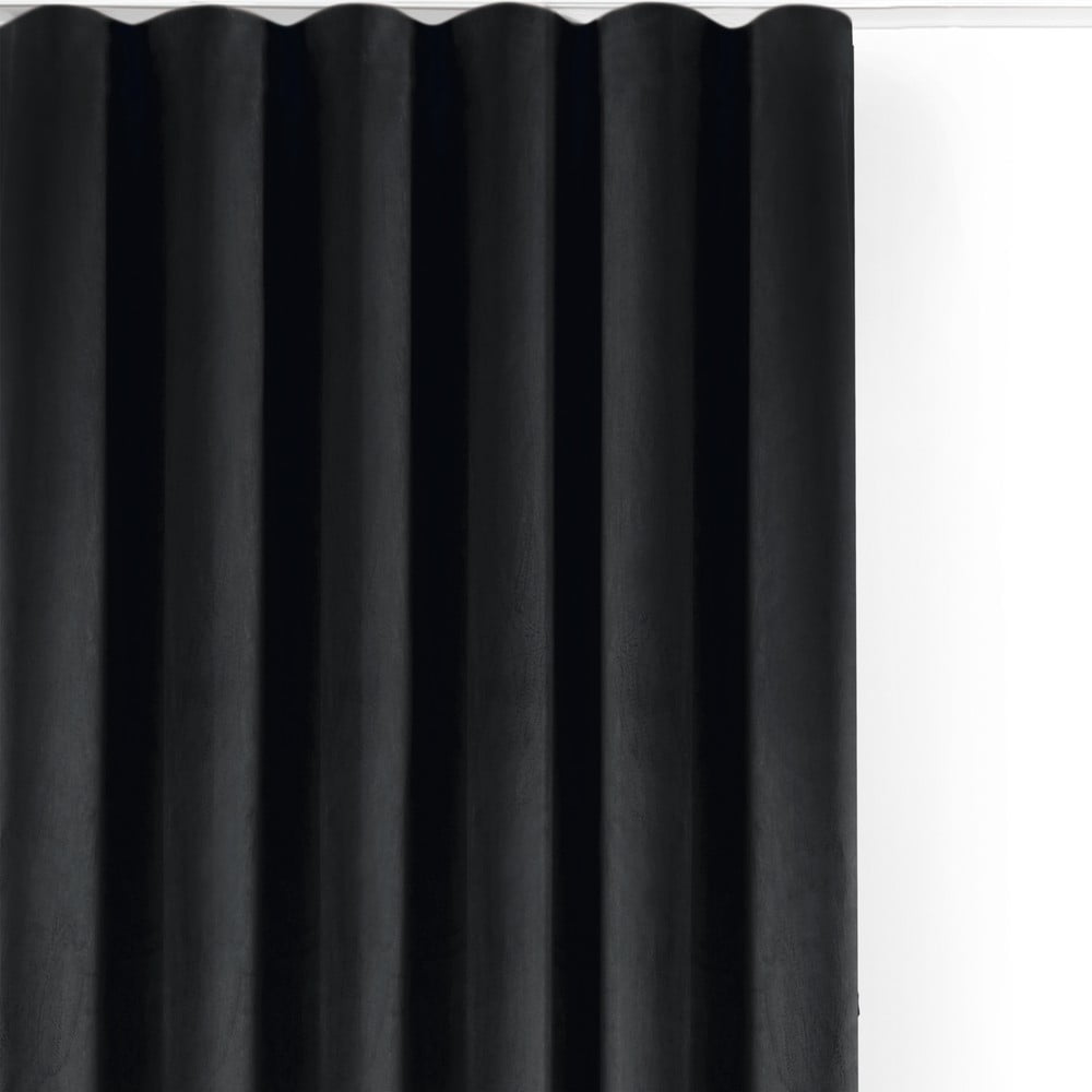 Fekete bársony dimout (semi-opac) függöny 400x300 cm Velto – Filumi