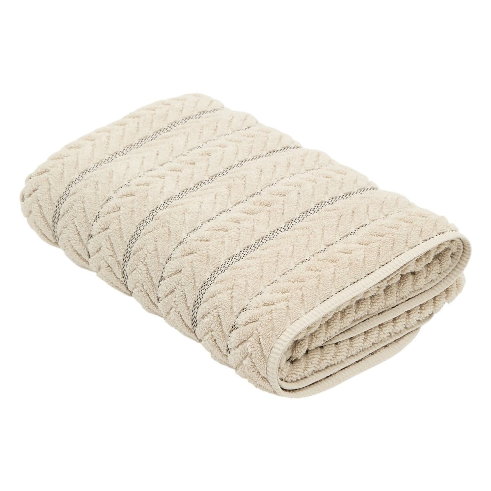 Bézs frottír pamut fürdőlepedő 90x150 cm Rune – Kave Home
