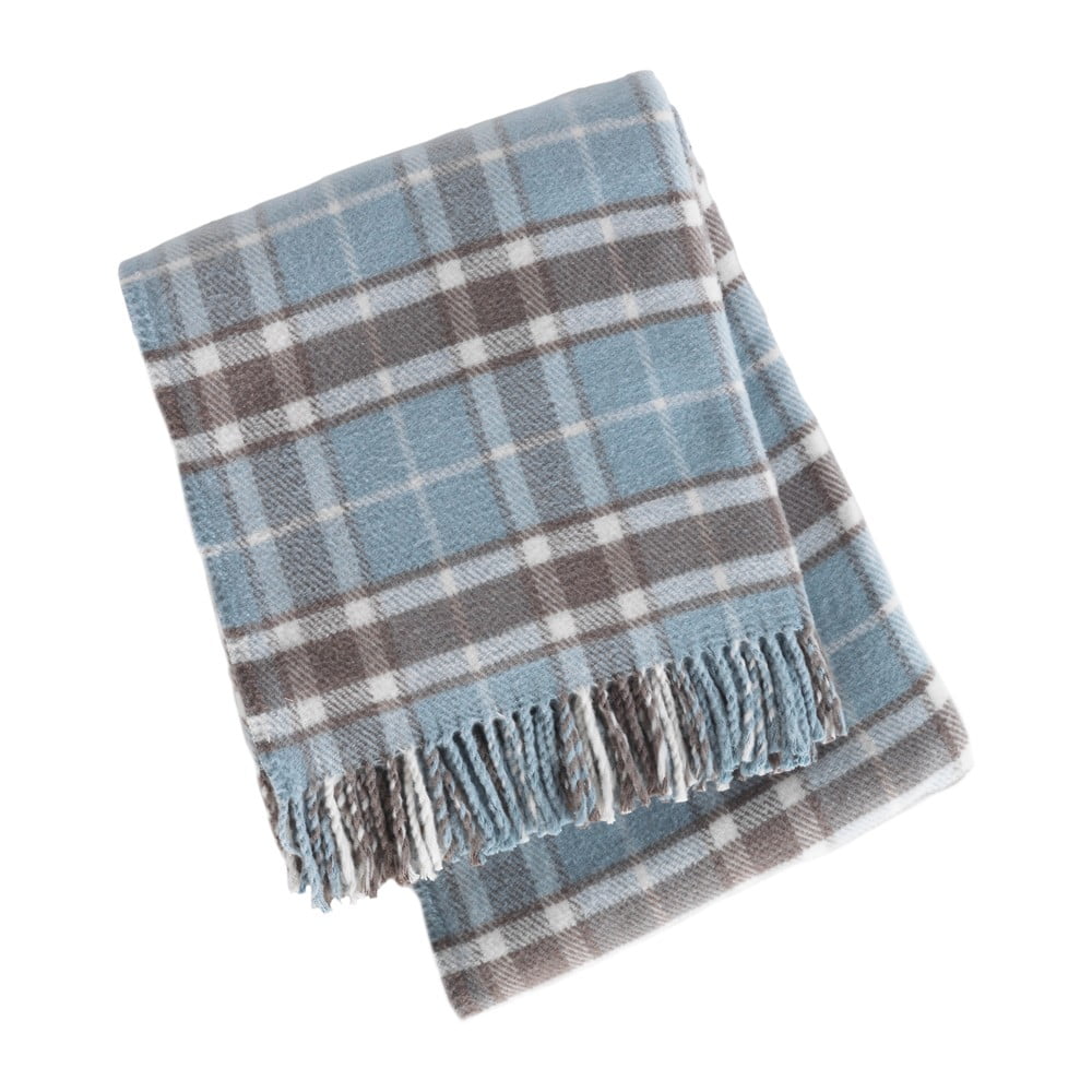 Texas pamut-akril égszínkék pléd, 140 x 180 cm - Euromant