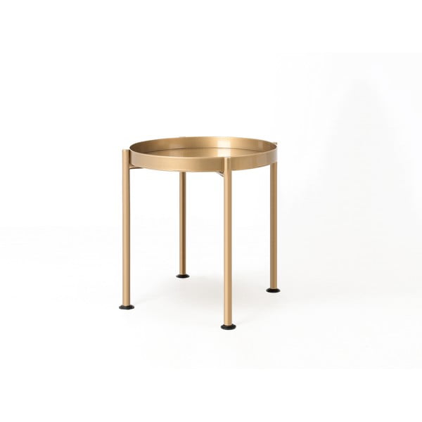 Hanna aranyszínű dohányzóasztal, ø 40 cm - Costum Form