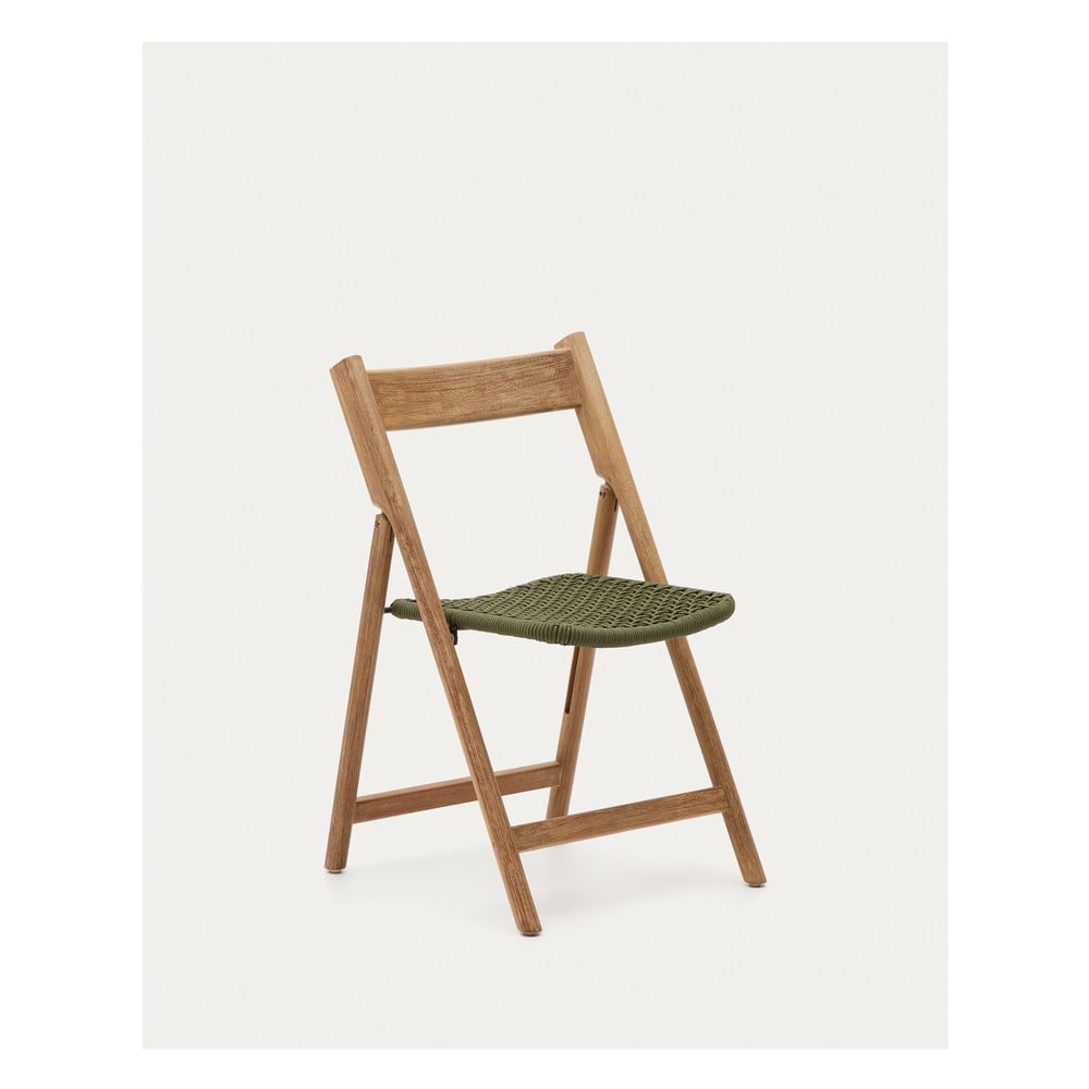 Zöld-natúr színű tömörfa kerti szék dandara – kave home