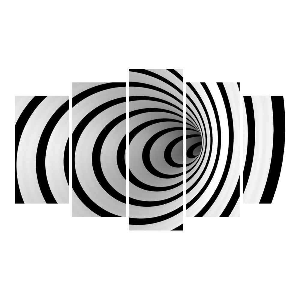 Illusion többrészes fekete-fehér kép, 102 x 60 cm - 3D Art