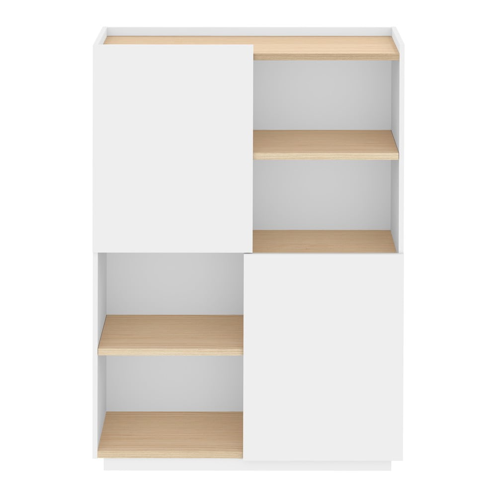Fehér matt könyvespolc 100x147 cm nina - temahome