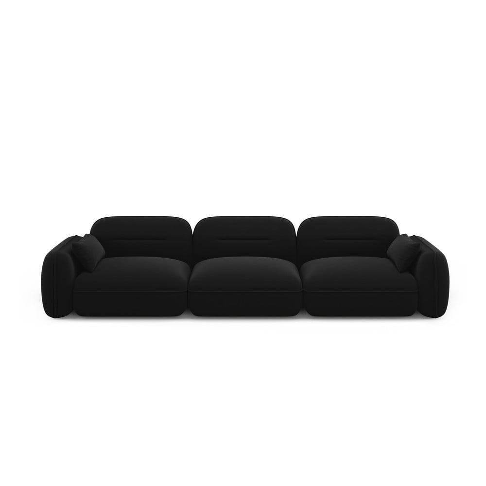 Fekete bársony kanapé 320 cm audrey – interieurs 86