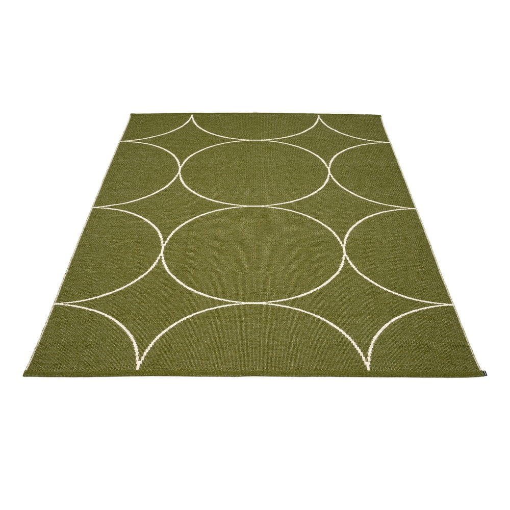 Sötétzöld kültéri-beltéri szőnyeg 180x275 cm Boo Dark Olive – Pappelina