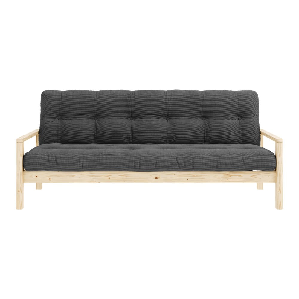 Fekete-antracitszürke kinyitható kanapé 205 cm knob – karup design
