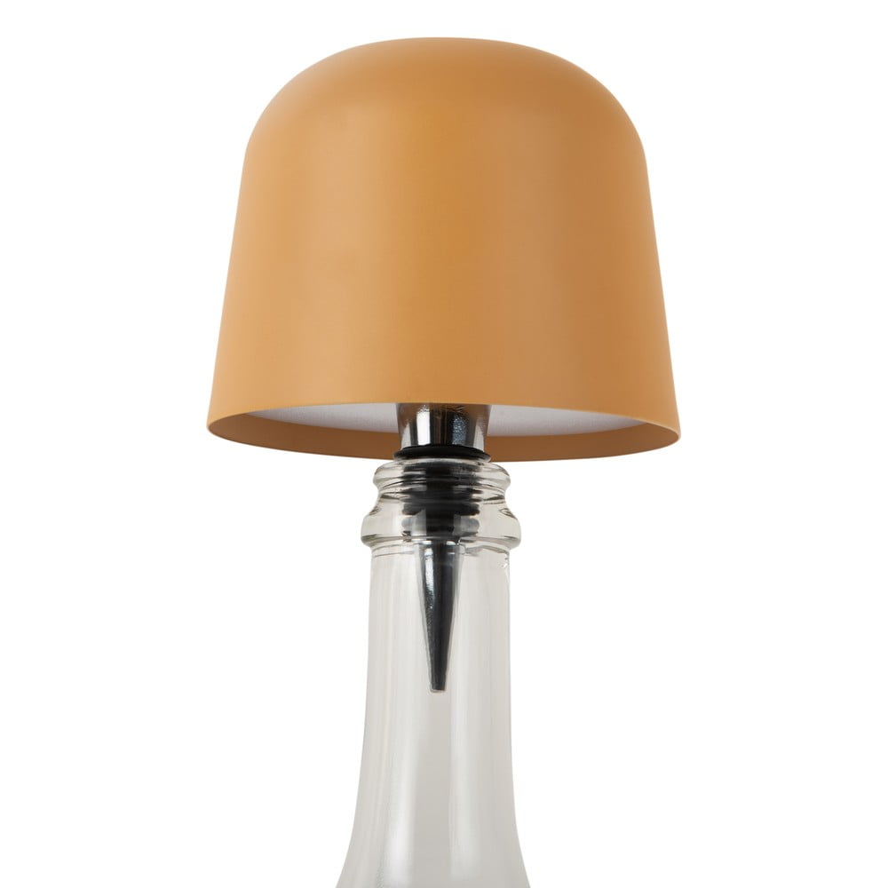 Okkersárga LED asztali lámpa üvegre, fém búrával (magasság 13 cm) Cone Hat LED – Leitmotiv