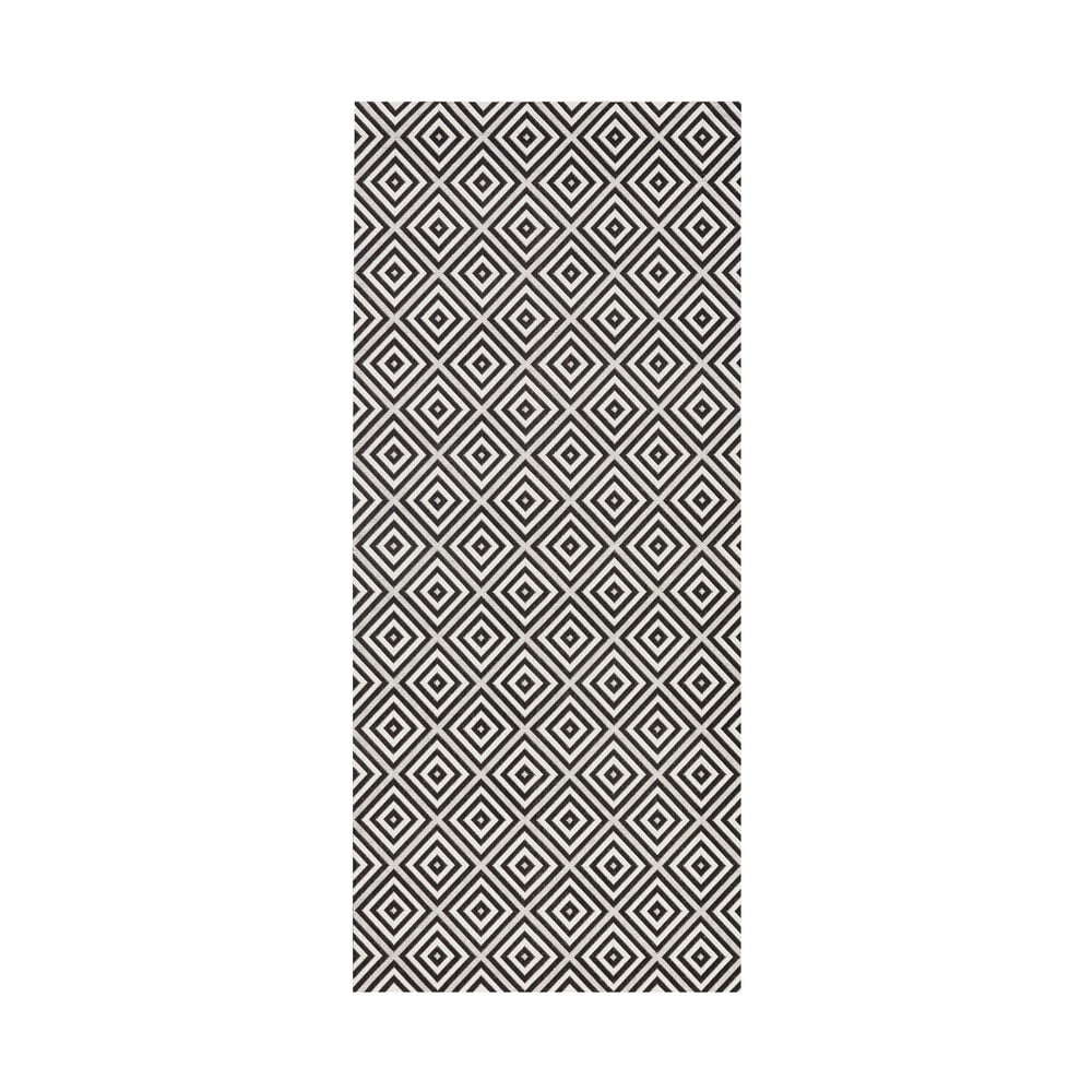 Karo fekete-fehér kültéri futószőnyeg, 80 x 200 cm - NORTHRUGS
