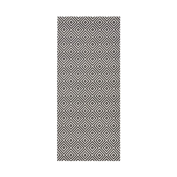 Karo fekete-fehér kültéri futószőnyeg, 80 x 200 cm - NORTHRUGS