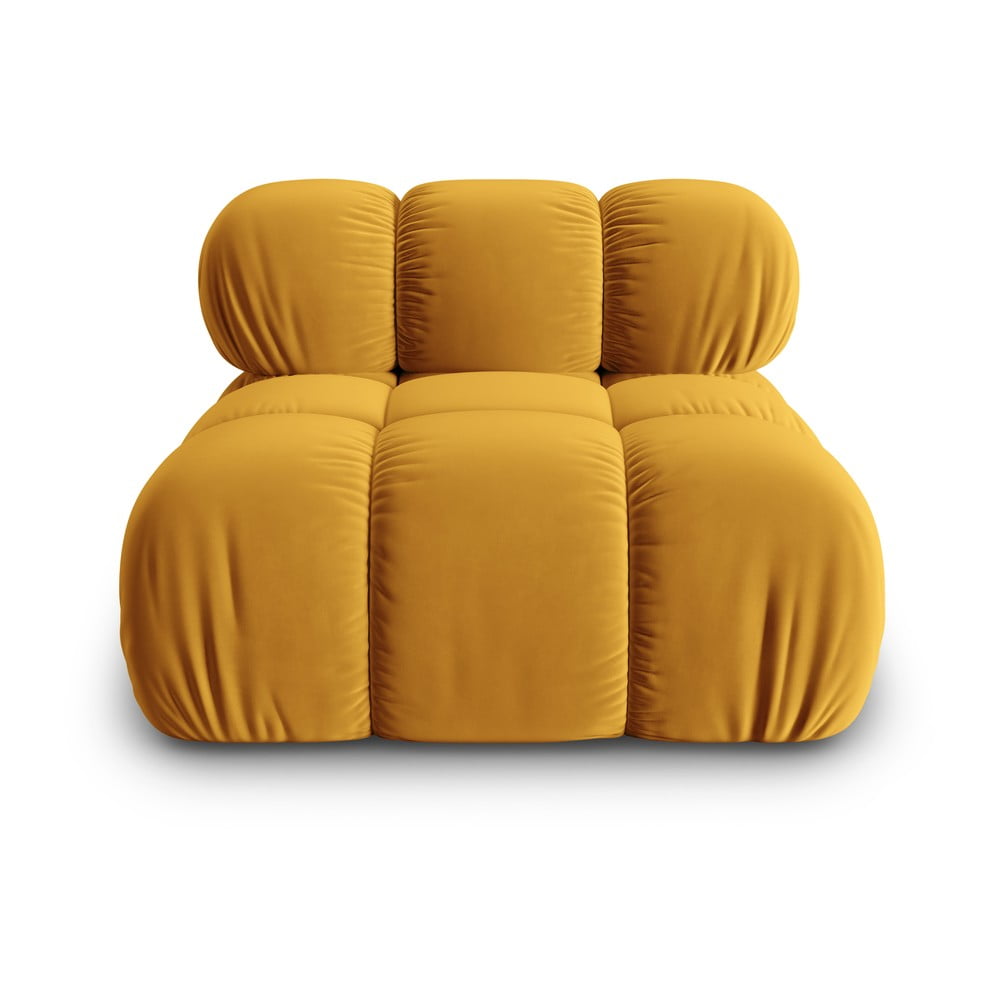 Sárga bársony kanapé modul (középső rész) bellis – micadoni home