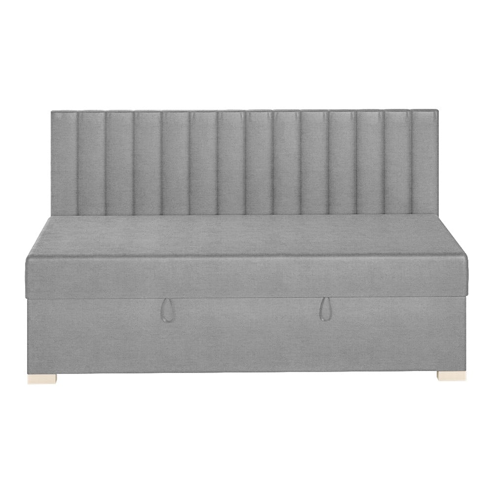 Szürke ágyneműtartós gyerekágy matraccal 90x200 cm Chill – Ghado