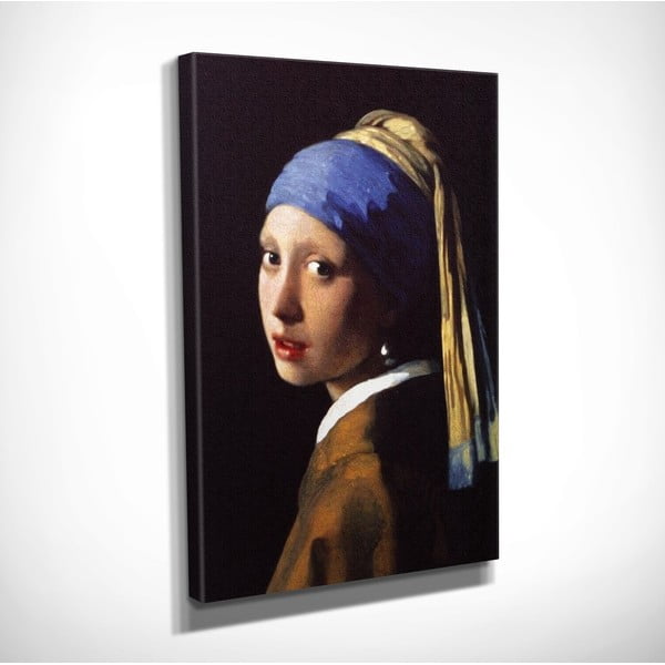 Vászon fali kép Johannes Vermeer The Girl with Pearl másolat, 30 x 40 cm