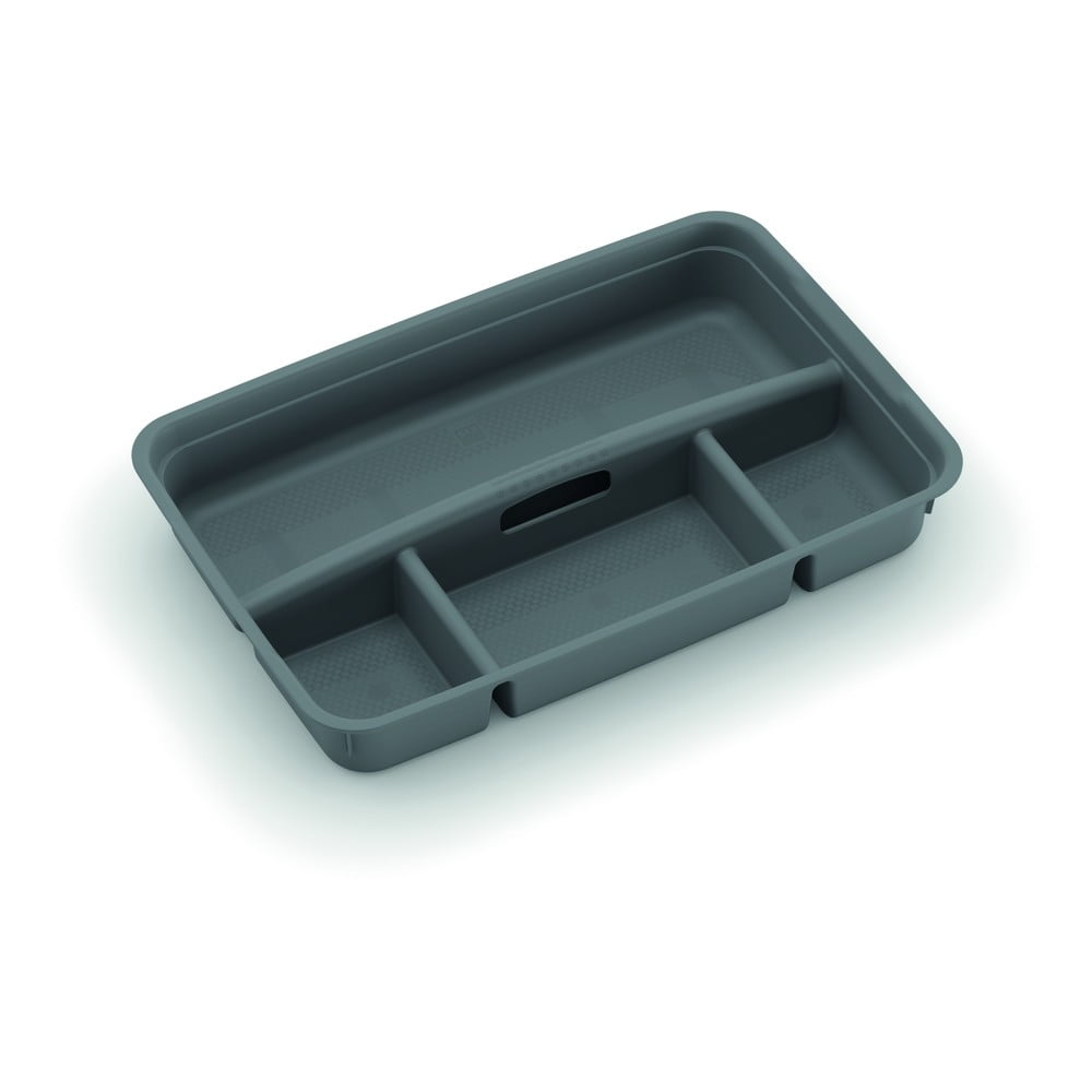 Szürke műanyag tárolódoboz elosztó 54,5x36x8,5 cm K Latch Box – KIS