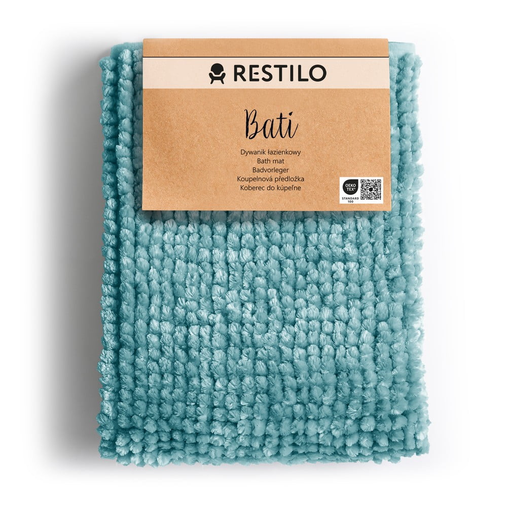 Türkiz fürdőszobai kilépő 50x70 cm Bati – Restilo